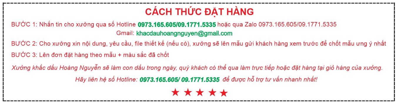 Khắc Dấu Theo Yêu Cầu