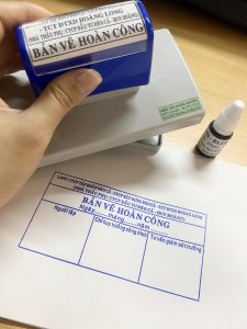 mực dấu hoàn công liền mực