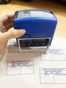 dấu hoàn công liền mực